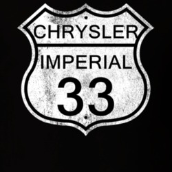 Highway Route Sign 1933 Chrysler Imperial Distressed T Shirt