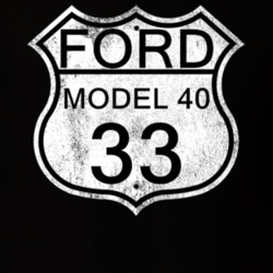 Highway Route Sign 1933 Model 40 Distressed T Shirt