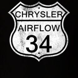 Highway Route Sign 1934 Chrysler Airflow Distressed T Shirt