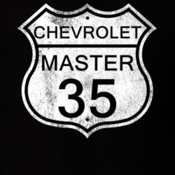Highway Route Sign 1935 Chevy Master Distressed T Shirt