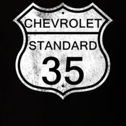 Highway Route Sign 1935 Chevy Standard Distressed T Shirt
