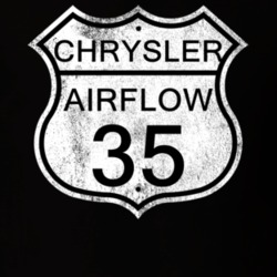 Highway Route Sign 1935 Chrysler Airflow Distressed T Shirt