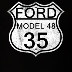 Highway Route Sign 1935 Model 48 Distressed T Shirt