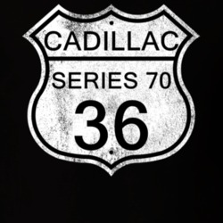 Highway Route Sign 1936 Cadillac Series 70 Distressed T Shirt