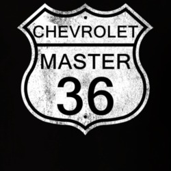 Highway Route Sign 1936 Chevy Master Distressed T Shirt