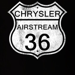 Highway Route Sign 1936 Chrysler Airstream Distressed T Shirt