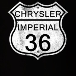 Highway Route Sign 1936 Chrysler Imperial Distressed T Shirt