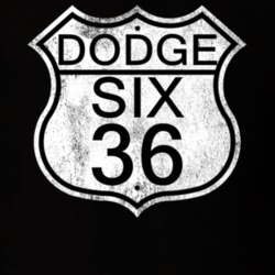 Highway Route Sign 1936 Dodge Six Distressed T Shirt