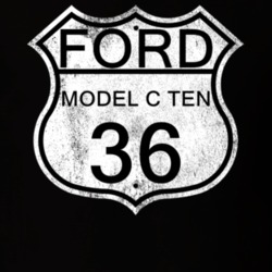 Highway Route Sign 1936 Model C Ten Distressed T Shirt