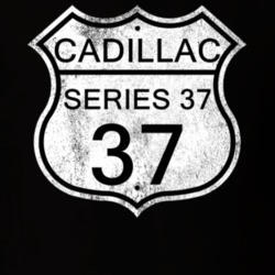 Highway Route Sign 1937 Cadillac Series 37 Distressed T Shirt