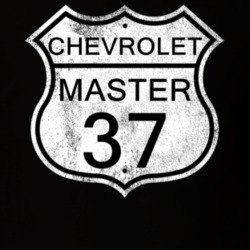 Highway Route Sign 1937 Chevy Master Distressed T Shirt