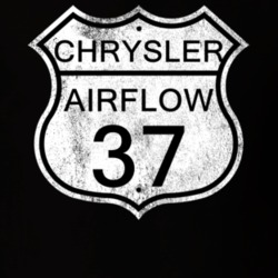 Highway Route Sign 1937 Chrysler Airflow Distressed T Shirt