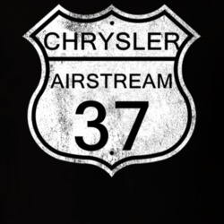 Highway Route Sign 1937 Chrysler Airstream Distressed T Shirt