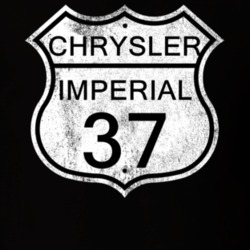 Highway Route Sign 1937 Chrysler Imperial Distressed T Shirt