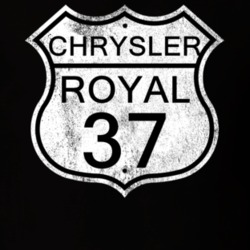 Highway Route Sign 1937 Chrysler Royal Distressed T Shirt