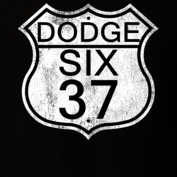 Highway Route Sign 1937 Dodge Six Distressed T Shirt
