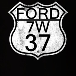 Highway Route Sign 1937 7W Distressed T Shirt