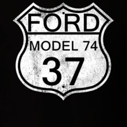 Highway Route Sign 1937 Model 74 Distressed T Shirt