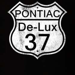 Highway Route Sign 1937 Pontiac De-Lux Distressed T Shirt