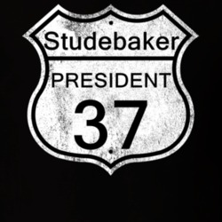 Highway Route Sign 1937 Studebaker President Distressed T Shirt