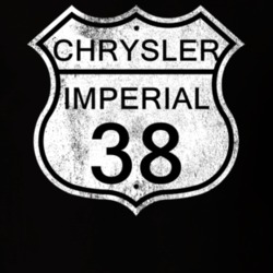 Highway Route Sign 1938 Chrysler Imperial Distressed T Shirt