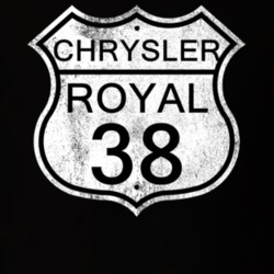 Highway Route Sign 1938 Chrysler Royal Distressed T Shirt