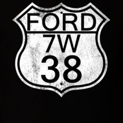 Highway Route Sign 1938 7W Distressed T Shirt