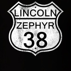 Highway Route Sign 1938 Lincoln Zephyr Distressed T Shirt
