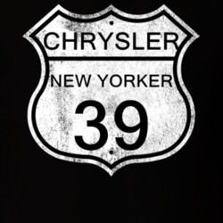 Highway Route Sign 1939 Chrysler New Yorker Distressed T Shirt