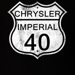 Highway Route Sign 1940 Chrysler Imperial Distressed T Shirt