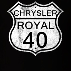 Highway Route Sign 1940 Chrysler Royal Distressed T Shirt