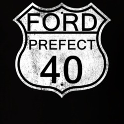 Highway Route Sign 1940 Prefect Distressed T Shirt