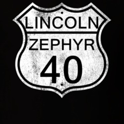 Highway Route Sign 1940 Lincoln Zephyr Distressed T Shirt