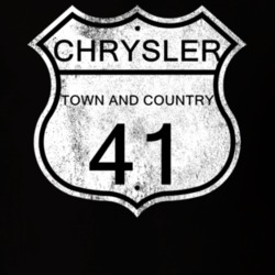 Highway Route Sign 1941 Chrysler Town and Country Distressed T Shirt
