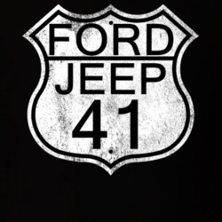 Highway Route Sign 1941 Jeep Distressed T Shirt