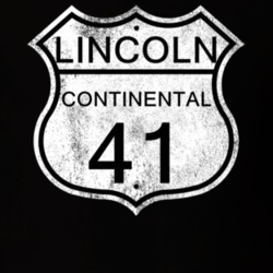 Highway Route Sign 1941 Lincoln Continental Distressed T Shirt