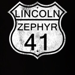 Highway Route Sign 1941 Lincoln Zephyr Distressed T Shirt