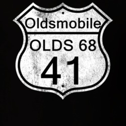 Highway Route Sign 1941 Oldsmobile Olds 68 Distressed T Shirt