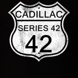 Highway Route Sign 1942 Cadillac Series 42 Distressed T Shirt