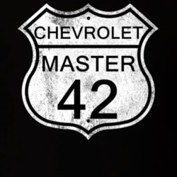 Highway Route Sign 1942 Chevy Master Distressed T Shirt