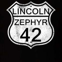 Highway Route Sign 1942 Lincoln Zephyr Distressed T Shirt