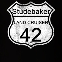Highway Route Sign 1942 Studebaker Land Cruiser Distressed T Shirt