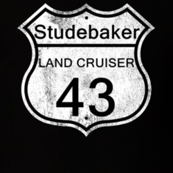 Highway Route Sign 1943 Studebaker Land Cruiser Distressed T Shirt