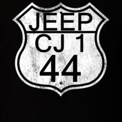 Highway Route Sign 1944 CJ 1 Distressed T Shirt