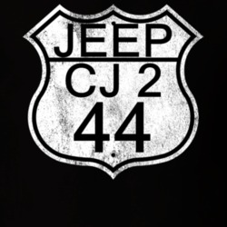 Highway Route Sign 1944 CJ 2 Distressed T Shirt