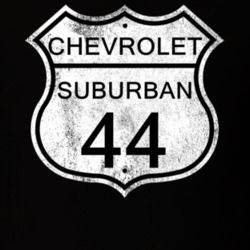 Highway Route Sign 1944 Chevy Suburban Distressed T Shirt
