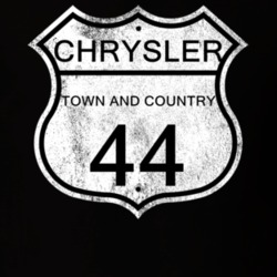 Highway Route Sign 1944 Chrysler Town and Country Distressed T Shirt