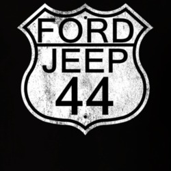 Highway Route Sign 1944 Jeep Distressed T Shirt