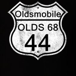 Highway Route Sign 1944 Oldsmobile Olds 68 Distressed T Shirt