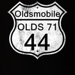 Highway Route Sign 1944 Oldsmobile Olds 71 Distressed T Shirt